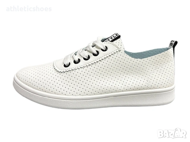 Дамски бели гуменки с перфорирана еко кожа -NEW , снимка 2 - Маратонки - 54005974