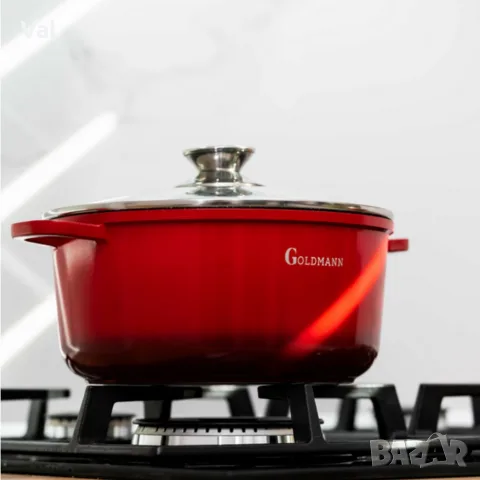 Тенджера Goldmann GM-7328R / GM-7324R, мраморно покритие, снимка 3 - Съдове за готвене - 55335035
