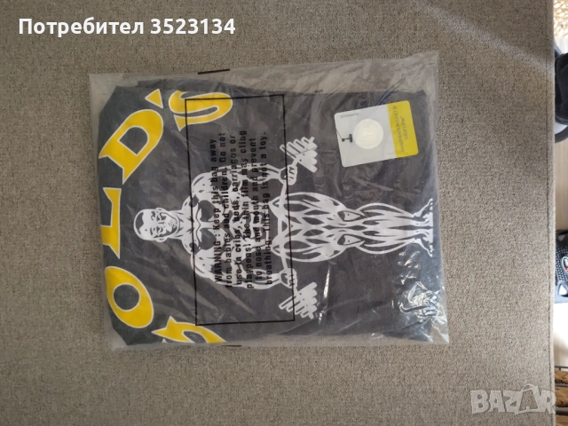 Чисто нов - Фитнес потник Golds Gym - Сив, снимка 2 - Други - 52814098