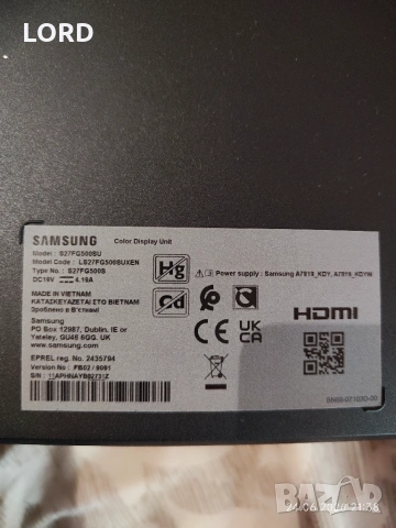 Монитор Samsung Odyssey OLED G5 G50SF LS27FG500SUXEN, 2K, 180Hz - Гаранция!, снимка 3 - Монитори - 55036603