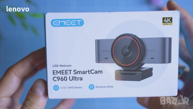 EMEET C960 Ultra – 4K Уебкамера с Голям Сензор и Топ Картина, снимка 3 - Други - 54462303