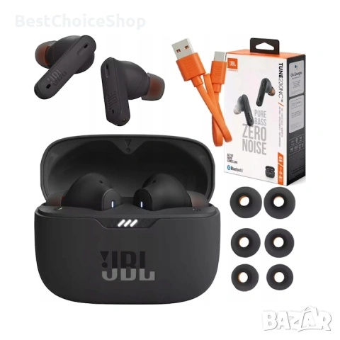 Безжични Слушалки, JBL Tune 230NC TWS, True Wireless, Pure Bass, Noise Cancelling, IPX4
