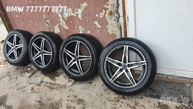 17-ки джанти с зимни гуми за мерцедес 215/55R17 , снимка 2 - Гуми и джанти - 54167057