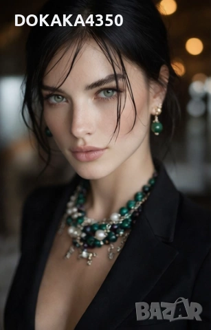 Сет колие тип чокър и обеци