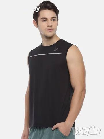 ASICS Men Black Solid LITE-SHOW SLEEVELESS Round Neck Running t-shirt - мъжки потник р-р XL