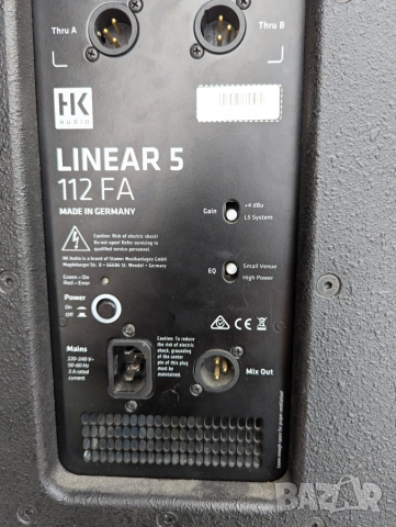 Тонколони HK Audio Linear 5 112 FA 12" (Black) с проблем, снимка 10 - Други - 47463748