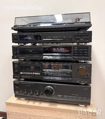 🔊Ретро аудио система - сет TECHNICS - усилвател, сд, дек, тунер, грамофон + опция колони🔈