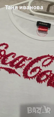 Pinko coca cola L-дамска тениска (А-185), снимка 8 - Тениски - 55686754