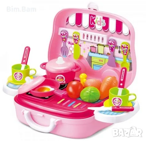 Детска мини кухня в куфар с колелца PLAY HOME, снимка 2 - Игри и пъзели - 55432790