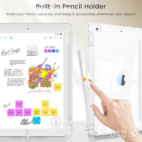 Нов Тънък удароустойчив калъф iPad 10.2 с tri-fold стойка кейс таблет Айпад, снимка 5 - Калъфи, кейсове - 54100464
