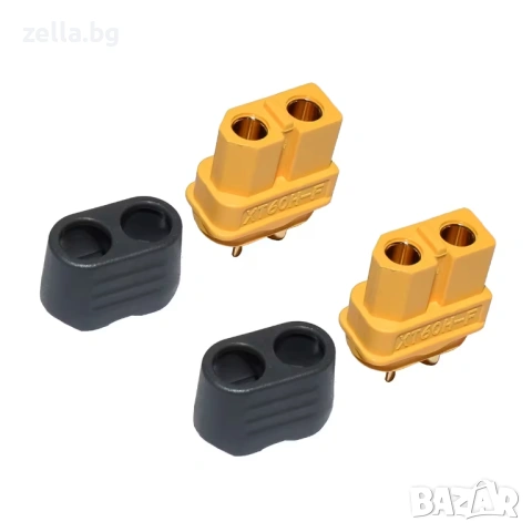 Комплект конектори XT60H (5 чифта мъжки + женски) 60A, позлатена мед – за LiPo, LiFePO₄ Li-Ion 10467, снимка 6 - Друга електроника - 54703761