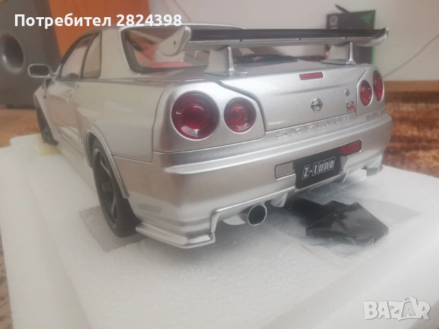 Autoart 1:18 Nissan skyline R34 GTR, снимка 5 - Колекции - 54742511