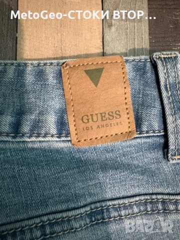 Мъжки дънки Guess Los Angeles – Оригинални, Светъл деним, снимка 7 - Дънки - 54425461