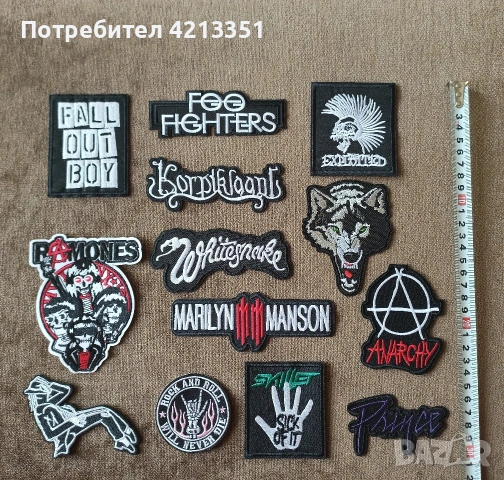 Рок/Метъл нашивки и метални пинове, снимка 4 - Други - 54799053