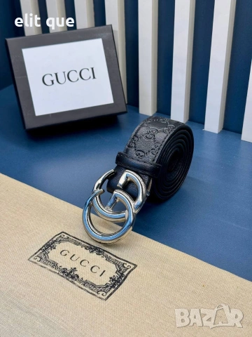 колан от естествена кожа в кутия Gucci 4см