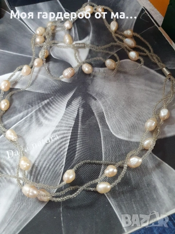 Комплект от речни перли.Внос Лондон , снимка 3 - Бижутерийни комплекти - 54280886