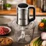 Електрически чопър 3L с дигитално управление – Стъклена купа и 4 режима на работа!, снимка 1