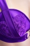 Hunkemöller сатенен сутиен в наситено лилаво с дантела и метален ринг – 80D, снимка 4