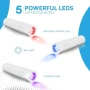 Нов Инфрачервен червен терапевтичен фенер 5 LED USB заряд светлинна терапия, снимка 4