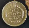 Монета Цейлон 50 цента [1943] , снимка 1