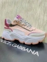 Дамски маратонки с платформа, розово-пудра с цветни акценти, размери 36-38, снимка 1