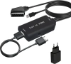 SCART към HDMI конвертор 1080P – адаптер с HDMI, SCART и USB кабели за TV, DVD, PS2, VHS и Xbox, снимка 1