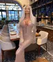Официална рокля с пайети тип русалка Nude, снимка 14