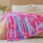 Пухкаво одеяло 150x200см Rainbow Pink Purple, снимка 3