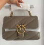 Чанта Pinko love classic puff grey, снимка 1