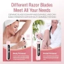 Нов Тример за бикини зона дамска самобръсначка 2 в 1 керамично ножче LED екран USB-C, снимка 3