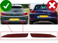 Рефлектор за задна броня на VW Scirocco R-Line, снимка 4