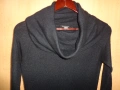 Черен пуловер DKNY Donna Karan с яка. микс от вълна и ангора, размер S , снимка 3