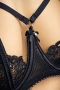 Hunkemöller черен дантелен сутиен с декоративни ленти – 80E, снимка 2