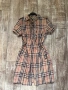 Оригинална маркова памук памучна 100% оригинала рокля риза Burberry Britain каре, снимка 2