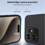 WANLONFENG TQ1 Магнитен Калъф за Honor X6d 5G - PC+TPU, Карбон текстура, 2 стъкла, снимка 7
