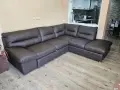 Нов ъглов диван ЕСТЕСТВЕНА КОЖА закупен от Aiko xxxL на 23-07-26г. , снимка 1