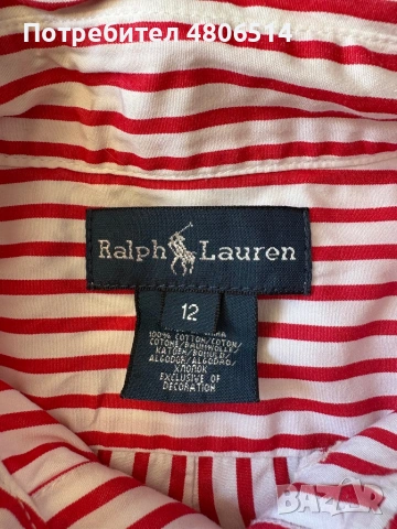 Детска памучна риза Polo Ralph Lauren за момиче ,М размер, снимка 7 - Детски ризи - 54310789