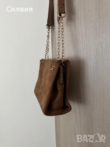 Дамска кафява чанта, снимка 7 - Чанти - 54074638