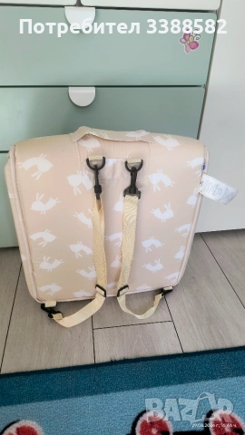 Преносимо бебешко легло-раница 2 в 1 KikkaBoo (Десен Rabbits), снимка 2 - Други - 55090428