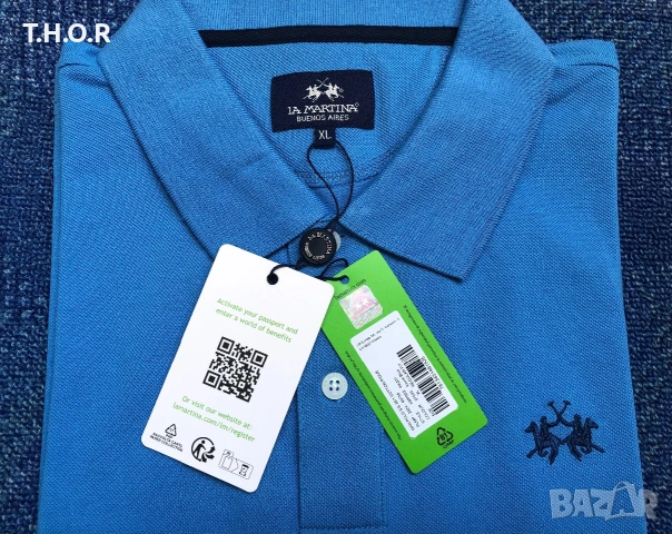 La Martina Polo Shirt ОРИГИНАЛНИ мъжки поло тениски - L/XL, снимка 6 - Тениски - 54982167