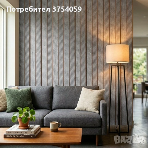 Дизайнерски 3D панел със сребриста текстура и меден кант - 16 см х 2.8 м