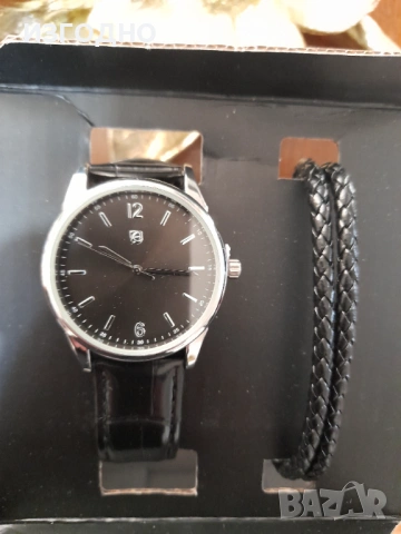 20€ НОВ ЧАСОВНИК С КОЖЕНА КАИШКА И КОЖЕНА ГРИВНА НОВА