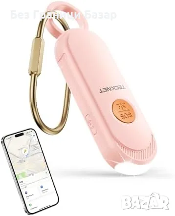 Нова самозащита TECKNET лична аларма 130dB SOS LED светлина Find My локатор за ключове чанти