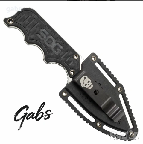 Малък тактически нож SOG Instinct Mini, неръждаема стомана 5CR15MOV, текстурирана G10 дръжка, снимка 6 - Ножове - 54369443