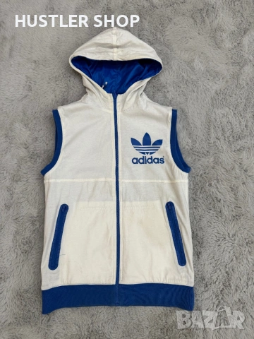 Мъжки двулицев елек ADIDAS. Размер XS, снимка 2 - Спортни дрехи, екипи - 54395852