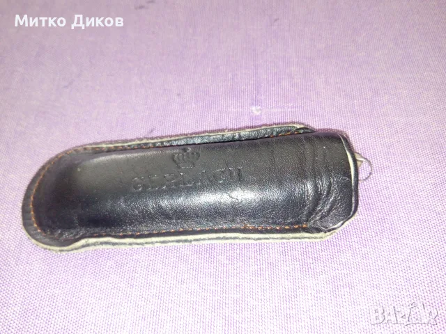 Герлах Полша винтидж марково джобно ножче с калъвче естествена кожа, снимка 7 - Ножове - 55573480