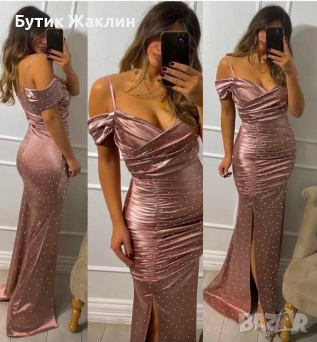 Официална рокля с камъни 