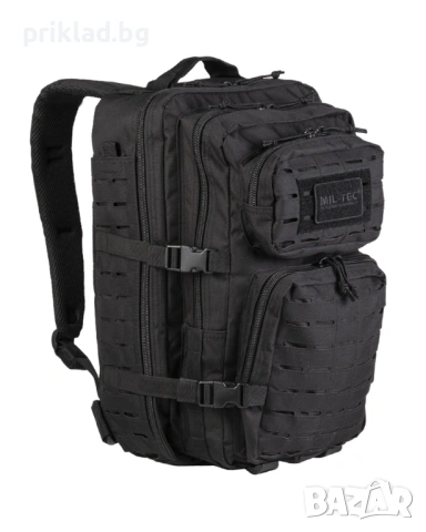 Тактическа раница MIL-TEC US Black Laser Cut Assault голяма
