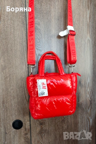 H&M нова с етикет червена чанта, снимка 3 - Чанти - 53501701