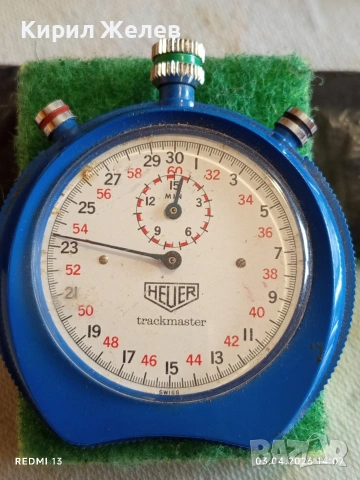 Винтидж хронометър HAUER Trackmaster Switzerland работи за КОЛЕКЦИОНЕРИ 47159, снимка 2 - Антикварни и старинни предмети - 54078527